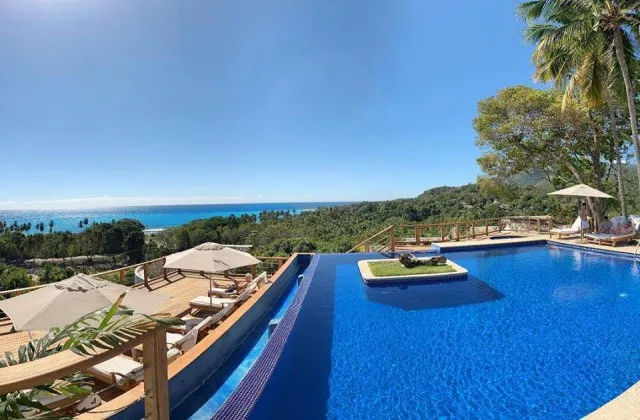 Casa Bonita Tropical Lodge Barahona piscina vista mer